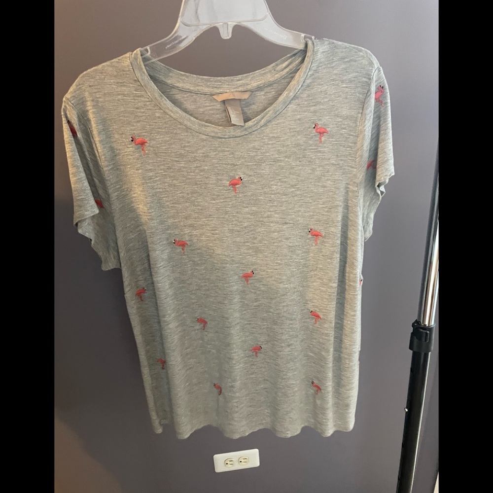 Flamingo print h&m top size: L